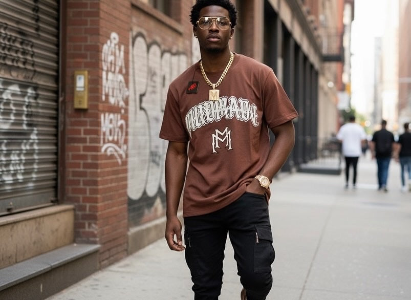 Brown/Cream Puff Printed Tee