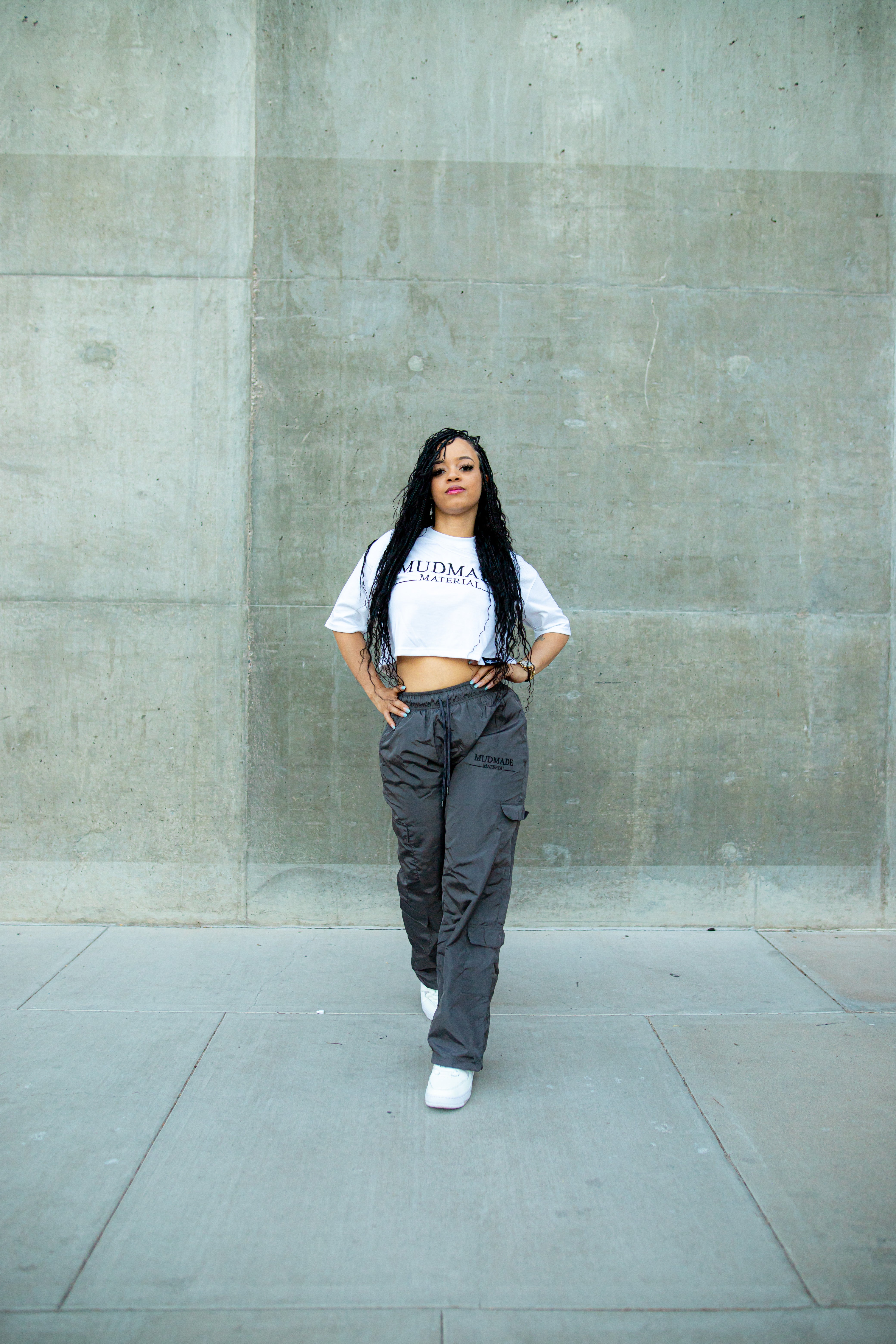 Grey Color windbreaker cargo pants