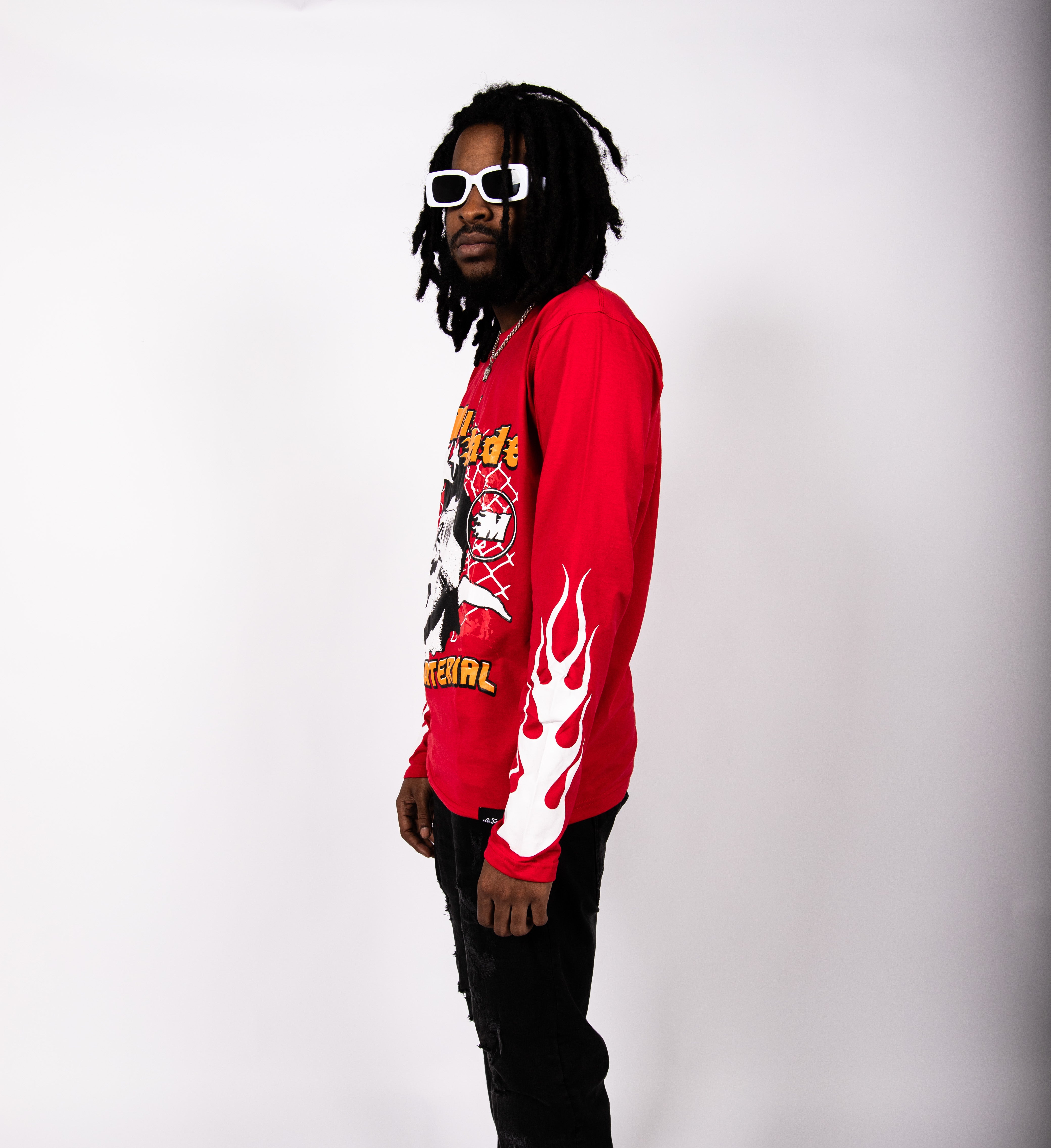 “Born Winner” Long Sleeve Tees [Red]