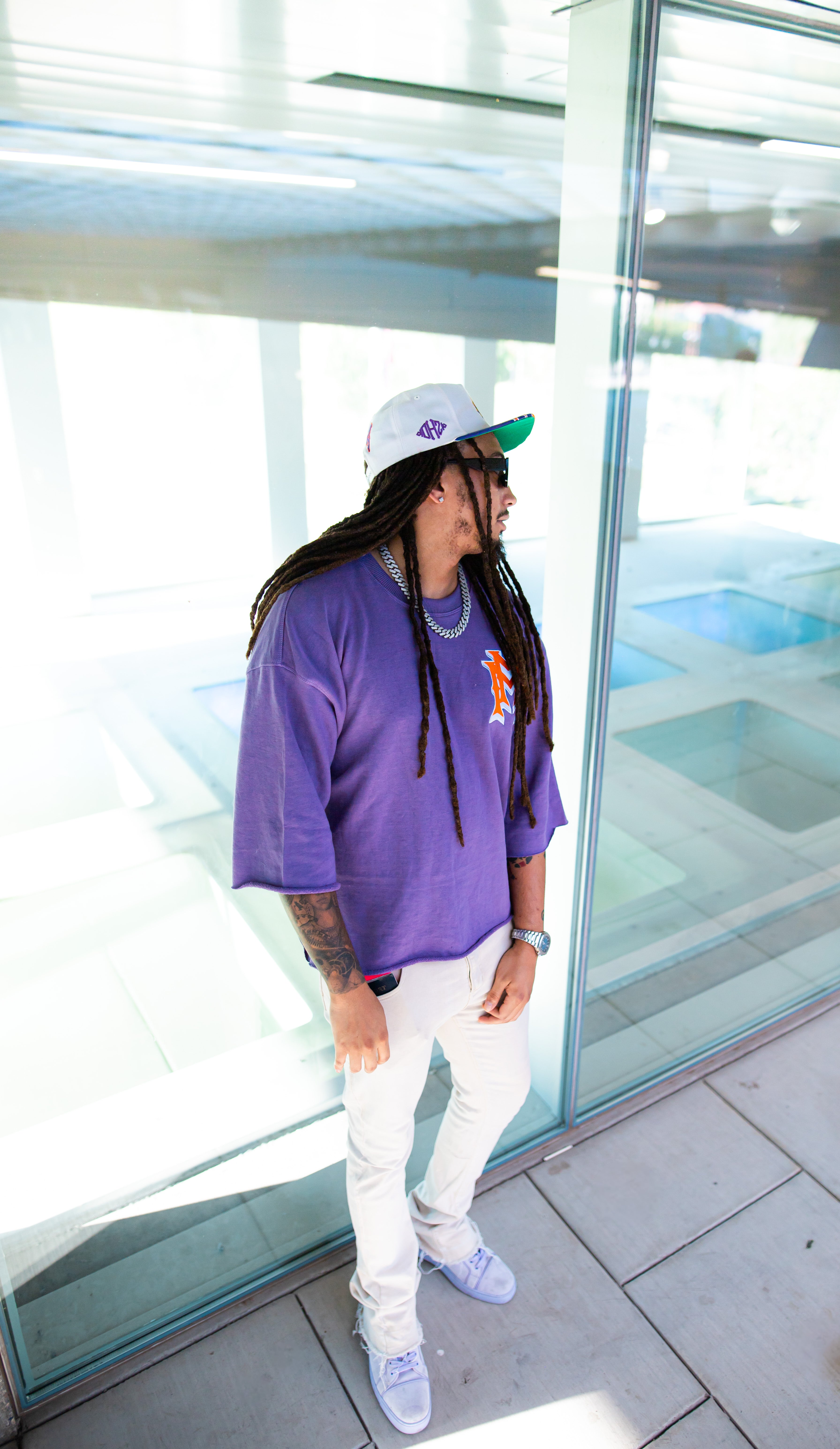 Phoenix themed double M drop shoulder tee