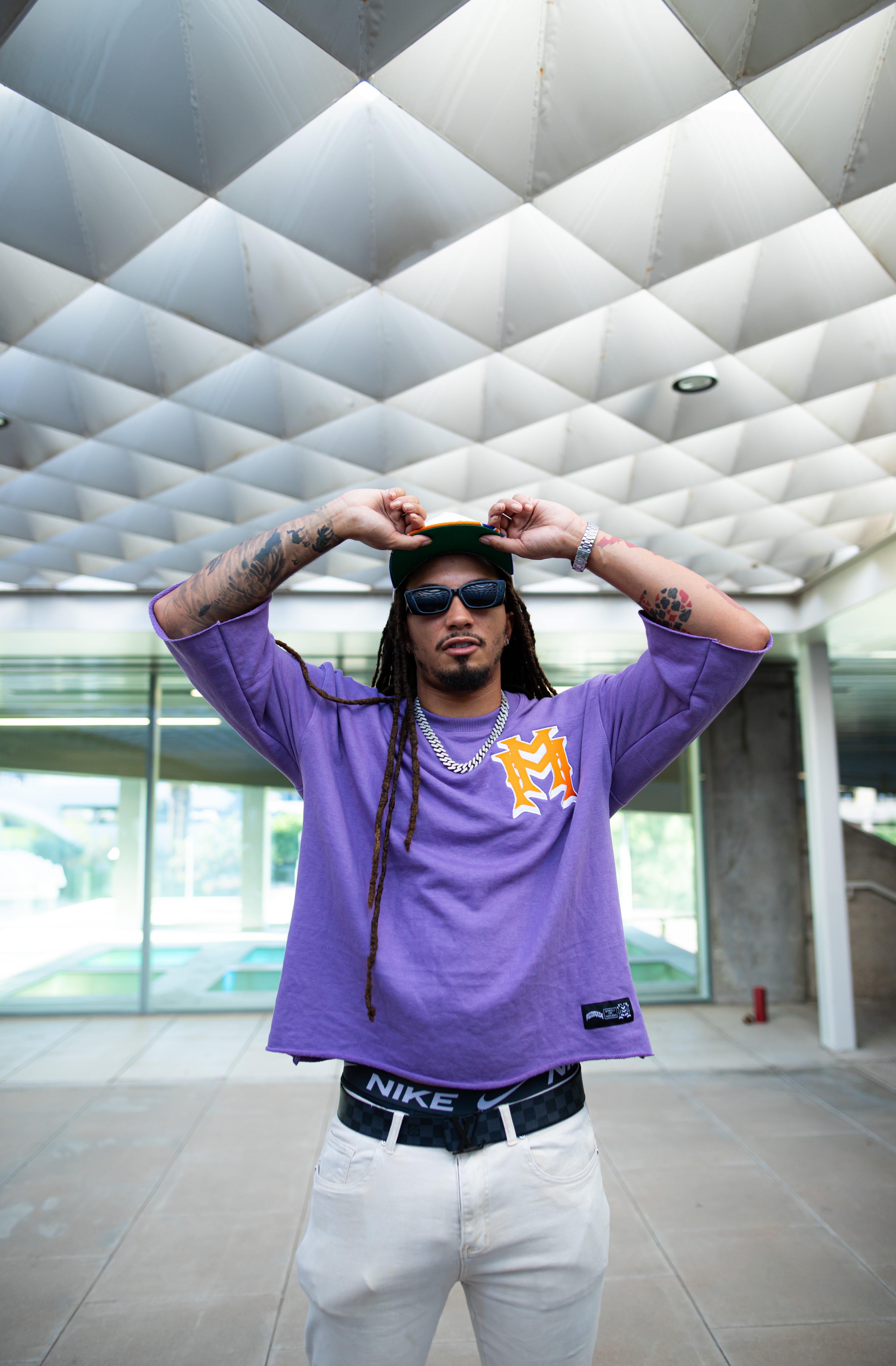 Phoenix themed double M drop shoulder tee