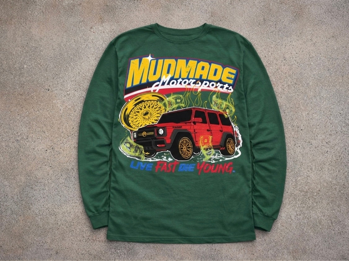 Green Raceway Long Sleeve