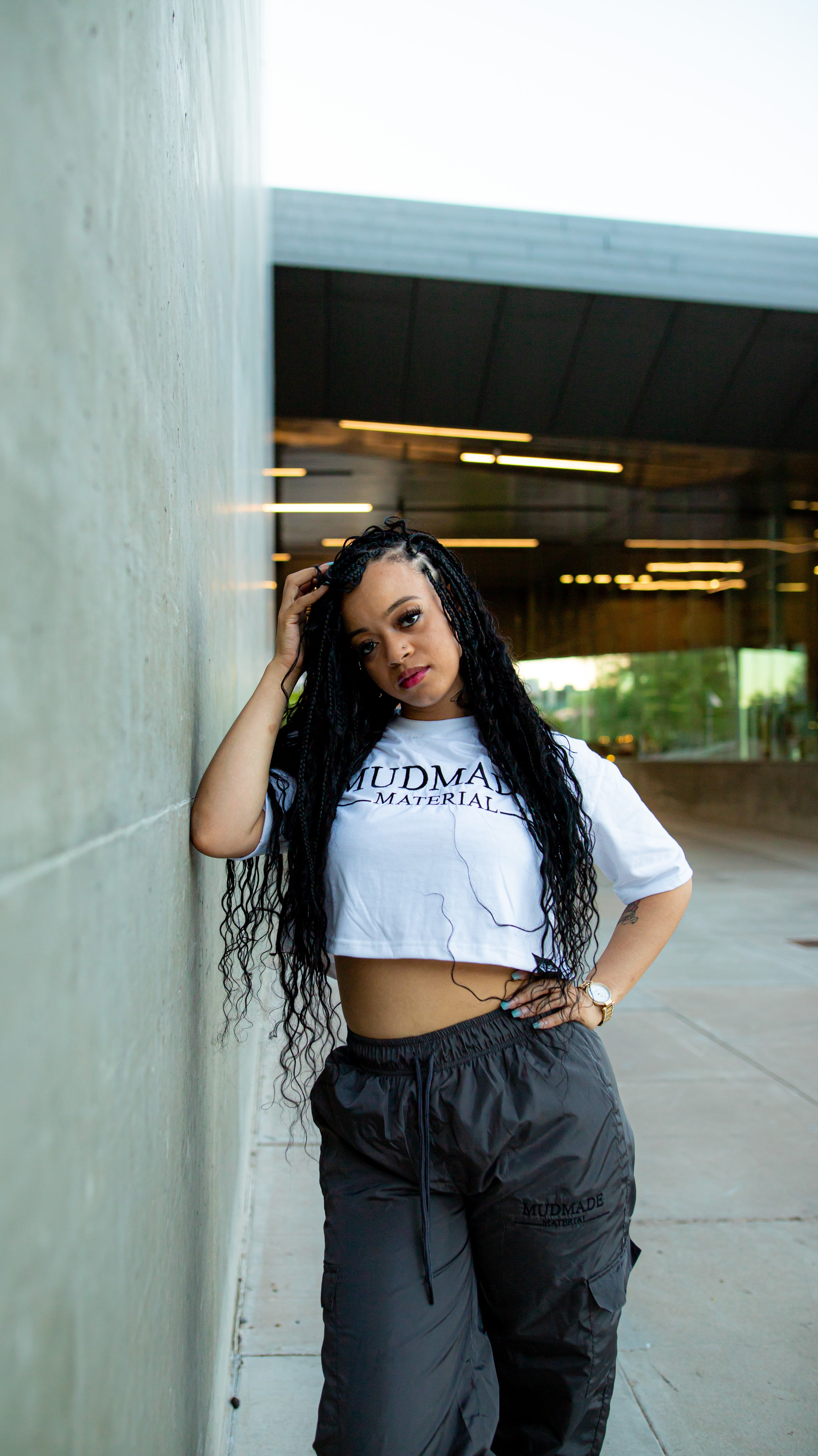 White Color Women’s crop top tee