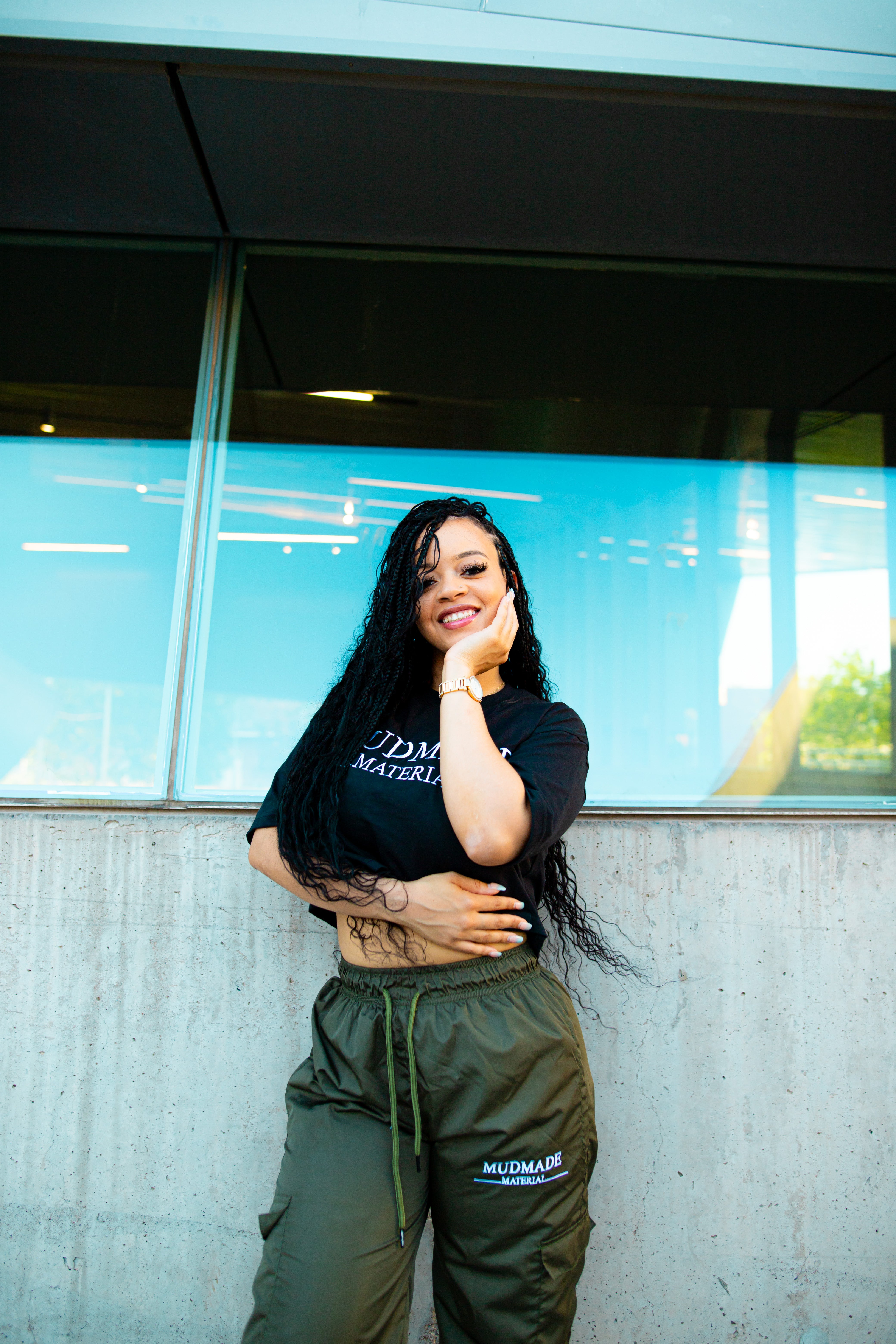 Black Color Women’s crop top tee