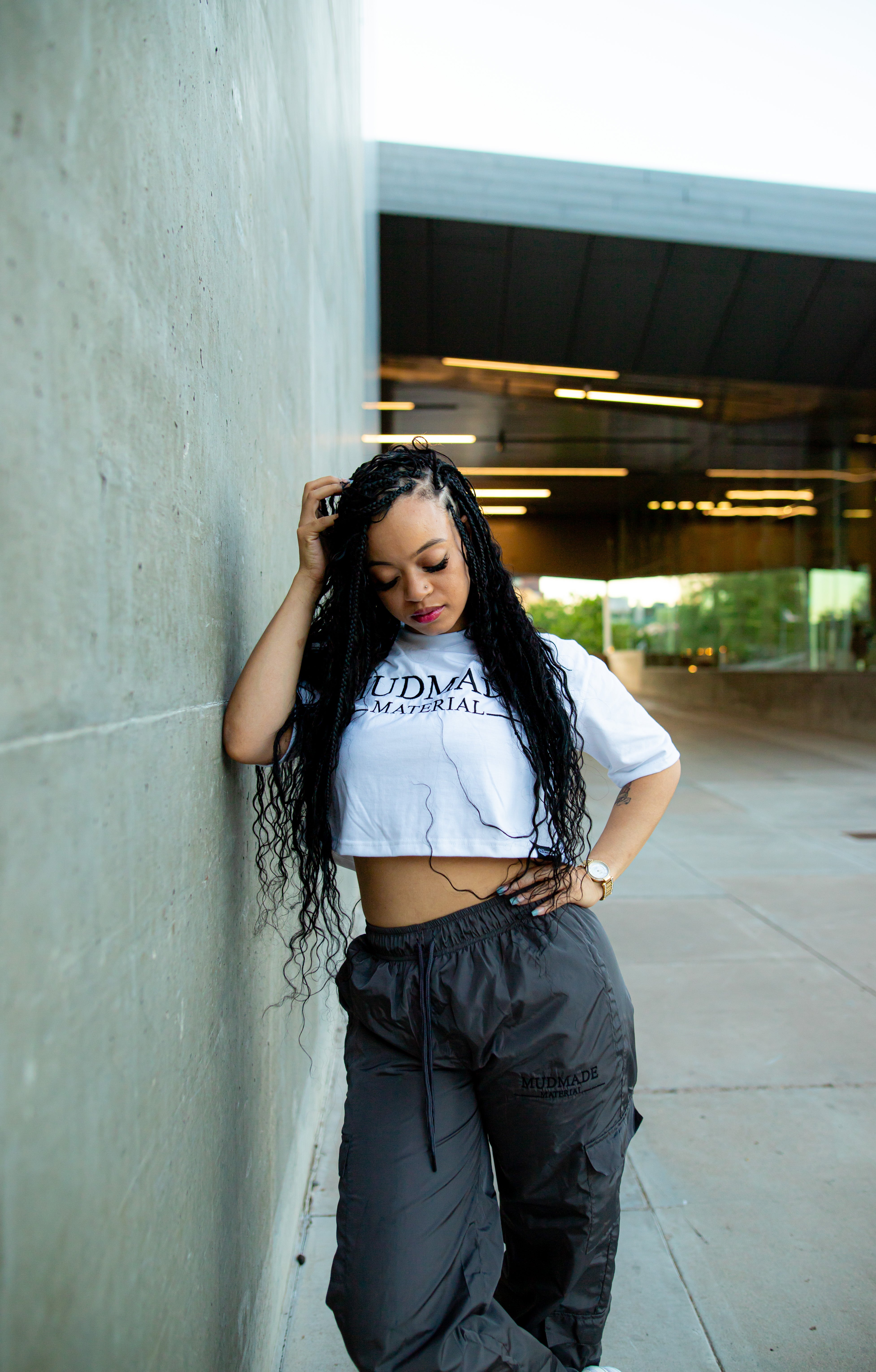 White Color Women’s crop top tee