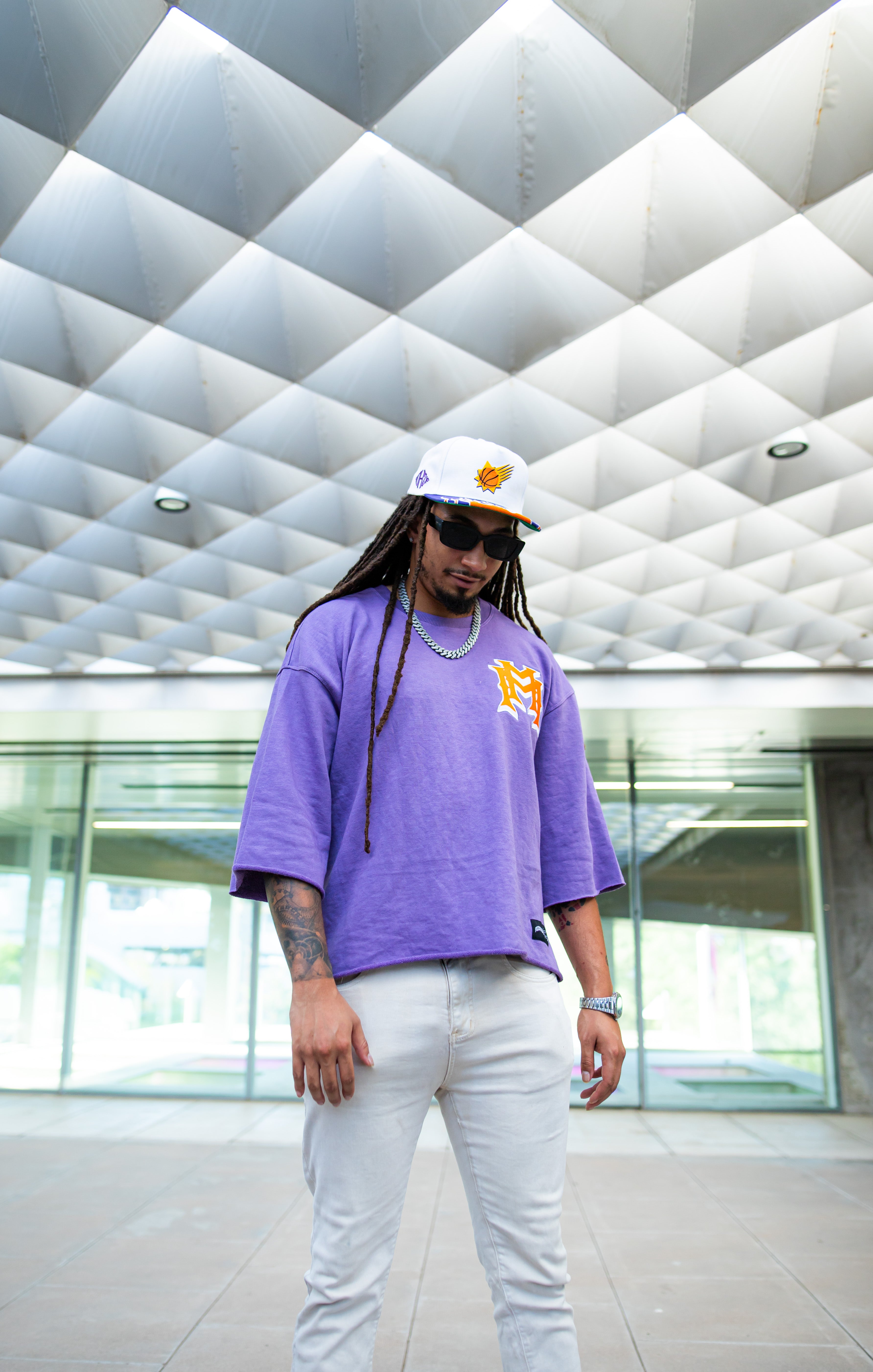 Phoenix themed double M drop shoulder tee