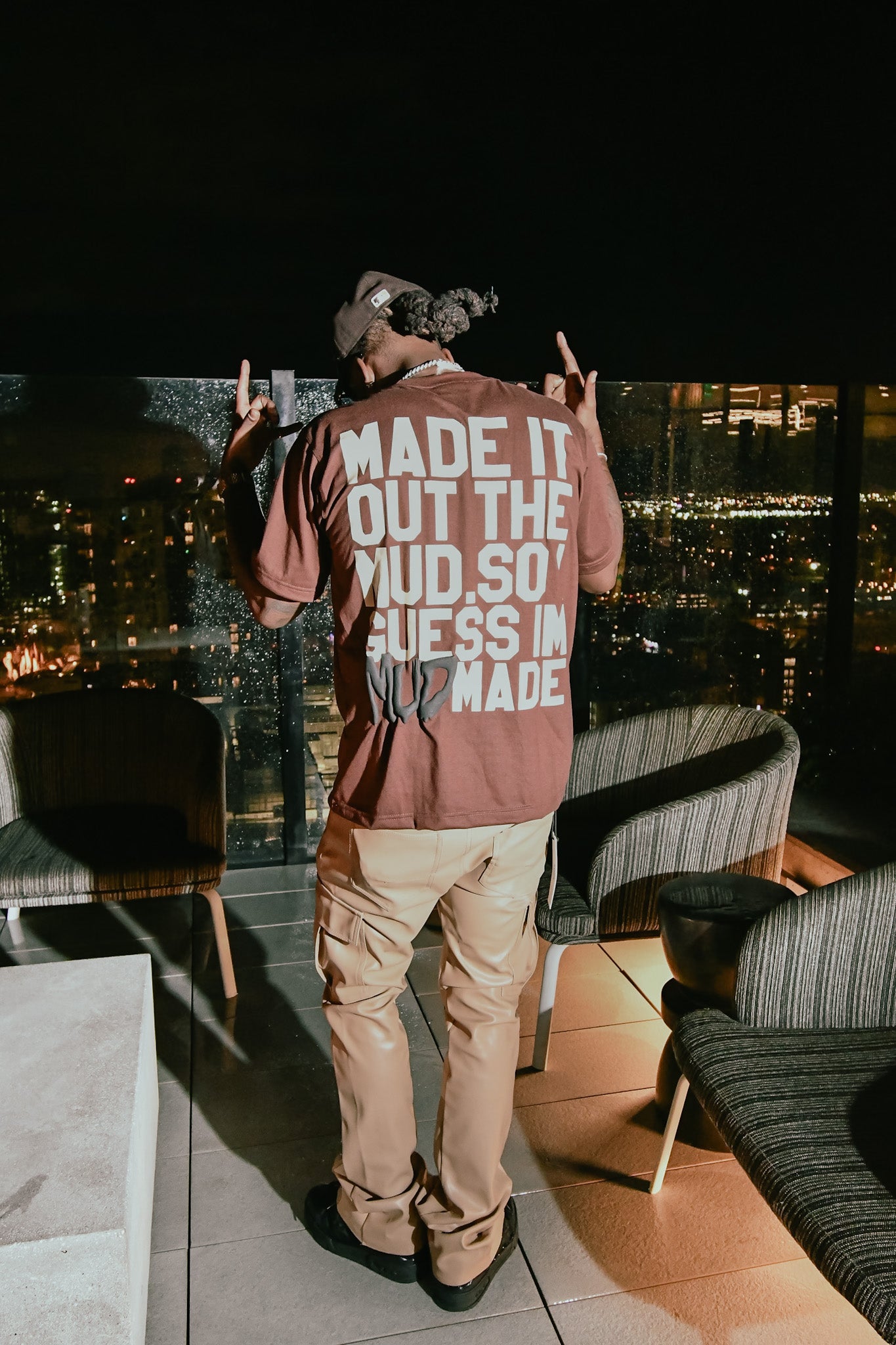 Brown/Cream Puff Printed Tee