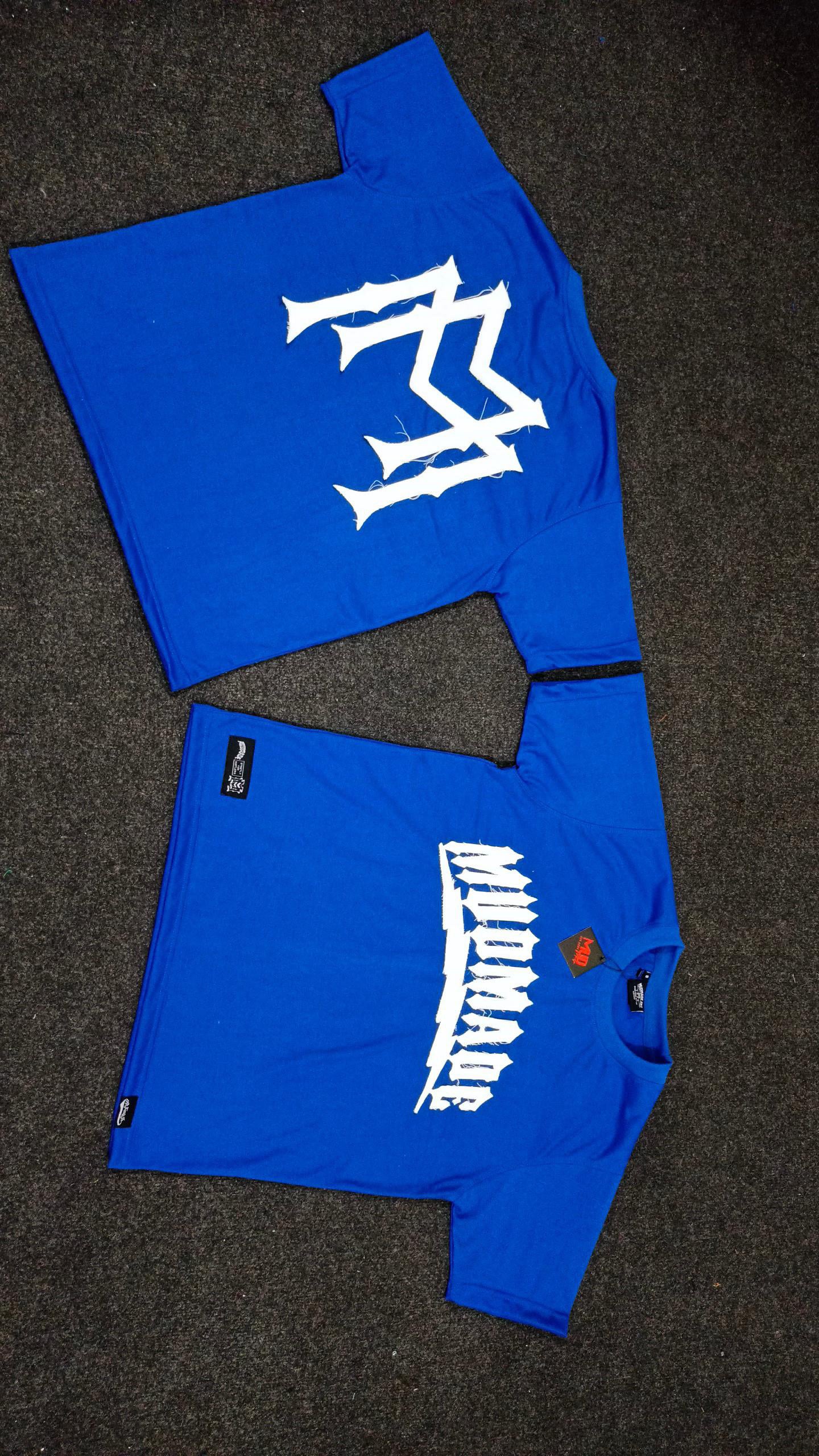 Royal Blue Distressed Tee
