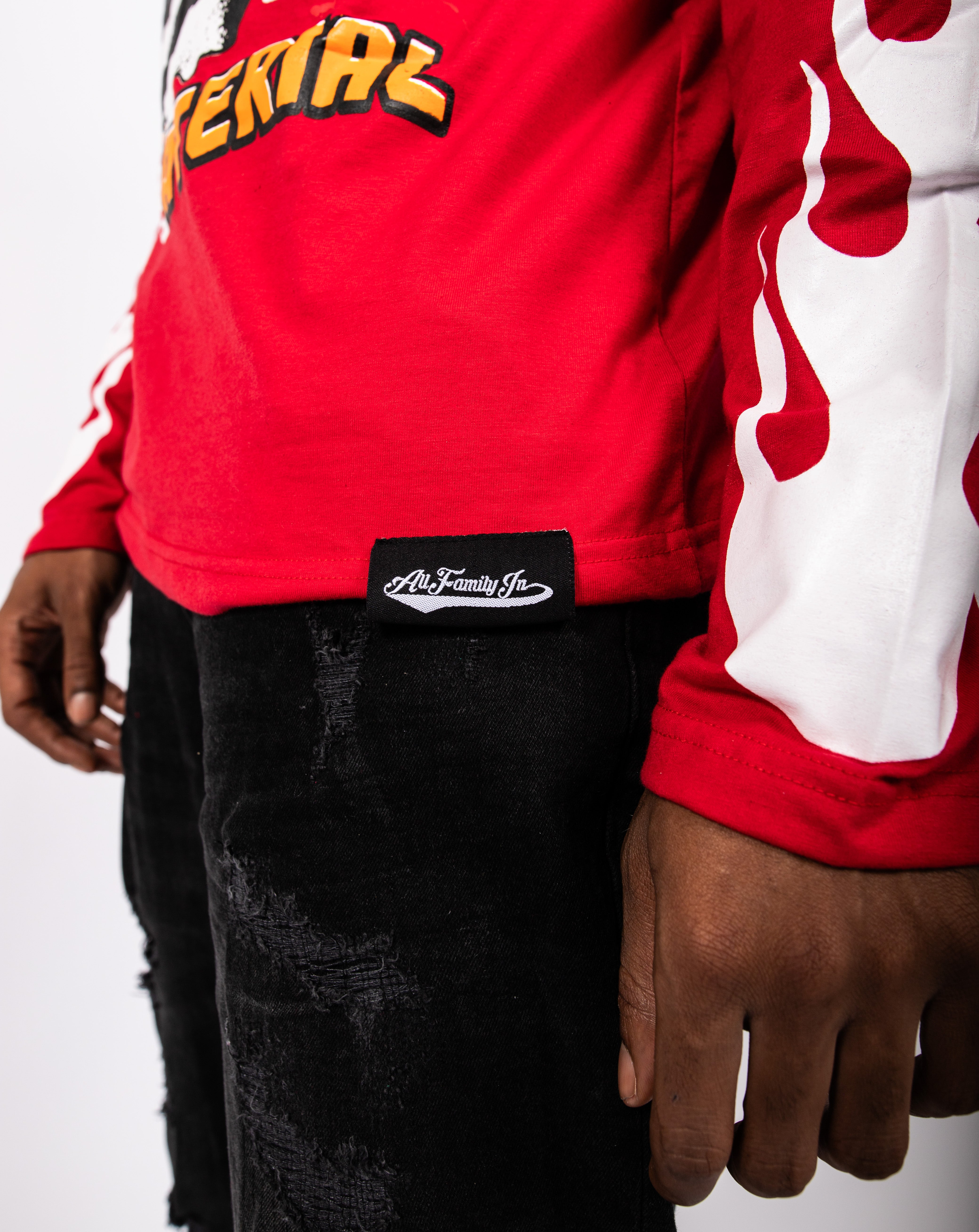 “Born Winner” Long Sleeve Tees [Red]