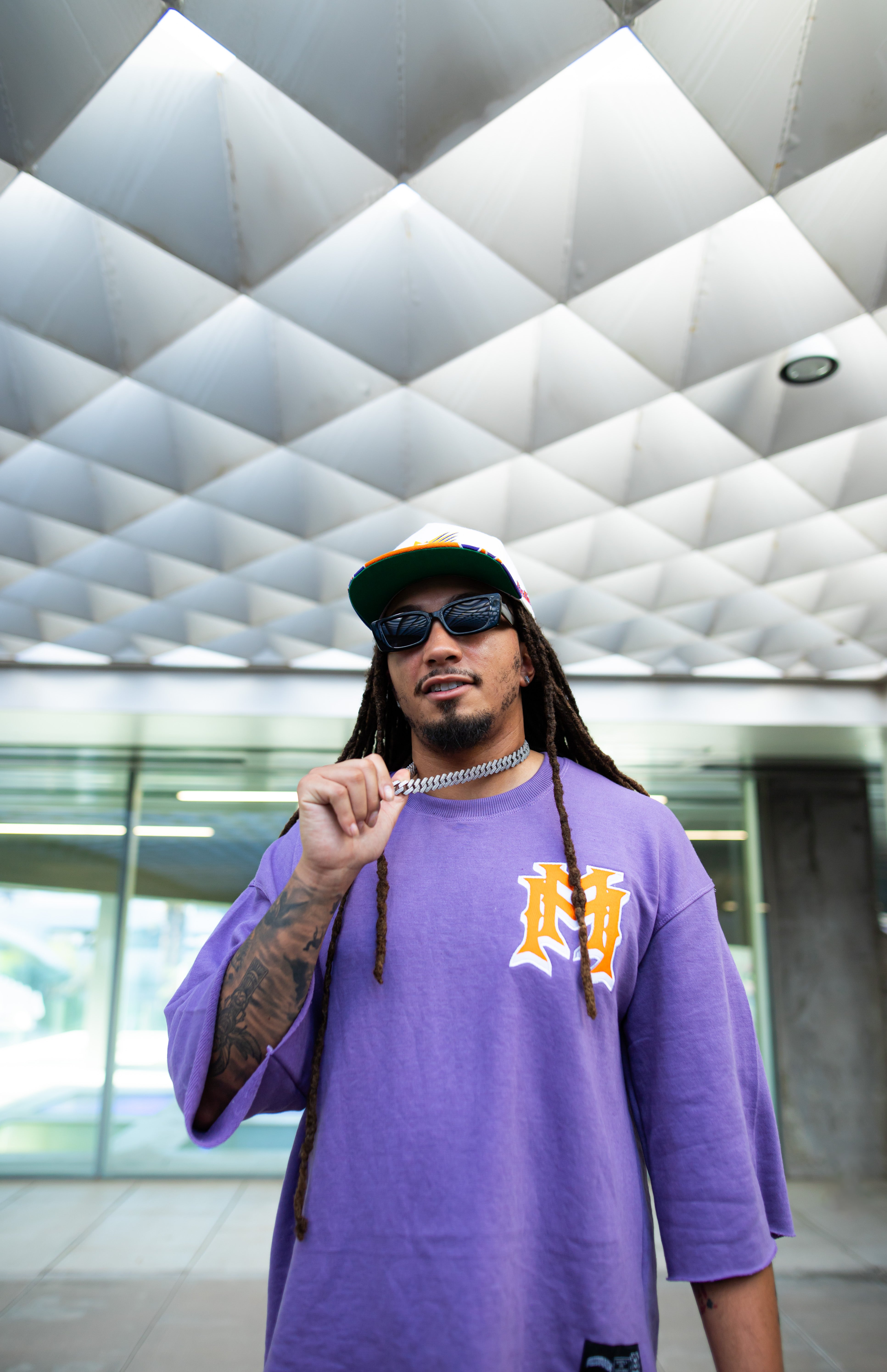 Phoenix themed double M drop shoulder tee