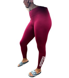 Burgundy MudMade Yoga Pants