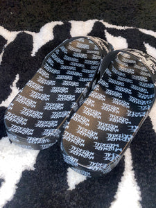 Black Unisex “Double M” Slides